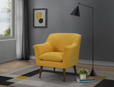 Shelby 31.5" Yellow Woven Fabric Oversized Armchair