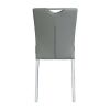 ACME Pagan Side Chair (Set-2) in Gray PU & Chrome Finish DN00741