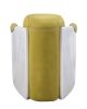 Brancaster Accent Chair; Yellow Top Grain Leather & Aluminum