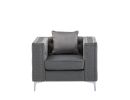 Lorreto 40" Gray Velvet Chair