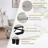 55.1" Pull Out Sleep Sofa Bed Loveseats Sofa Couch with Adjsutable Backrest, Storage Pockets, 2 Soft Pillows, USB Ports for Living Room, Bedroom, Apar