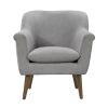 Shelby 31.5" Steel Gray Woven Fabric Oversized Armchair