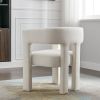 Contemporary Designed Fabric Upholstered Accent Chair Dining Chair for Living Room, Bedroom, Dining Room, Beige