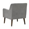 Ryder 25" Mid Century Modern Steel Gray Woven Fabric Tufted Armchair