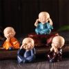 Creative 4 Little Monk Resin Ornaments; Desktop Decoration Crafts