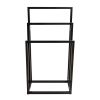 Metal Freestanding Towel Rack 3 Tiers Hand Towel Holder Organizer for Bathroom Accessories;  Black