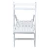 Furniture Slatted Wood Folding Special Event Chair - White, Set of 4, FOLDING CHAIR, FOLDABLE STYLE