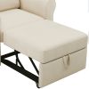 3-in-1 Sofa Bed Chair, Convertible Sleeper Chair Bed,Adjust Backrest Into a Sofa,Lounger Chair,Single Bed,Modern Chair Bed Sleeper for Adults,Beige(Ol