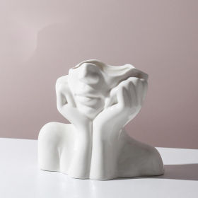 Human Body Shape Ceramic Vase (Option: C)