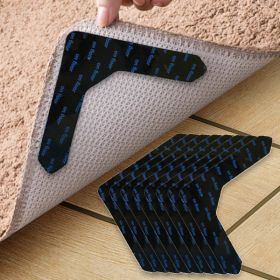 4/8pcs High Quality Non-slip Anti-drill Carpet Stickers Suitable For Living Room Dining Room Bathroom Rugs, Prevent Rugs From Moving And Rolling Edges (Quantity: 8pcs)