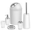 Bathroom Accessories Set 6 Pcs Bathroom Set Ensemble Complete Soap Dispenser Toothbrush Holder