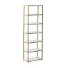 6-Shelf Metal Frame Bookcase