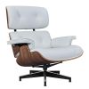 Large Version Genuine Leather Lounge Chair Club Seat Armchair Ottoman 8 Layer Plywood Frame Living Room Furniture