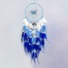 1pc; Fairy Butterfly Dream Catcher Gradient Color Crystal Stone Life Tree Feather Wind Chime Ornament Home Shop Decoration Pendant Finished Product Wi