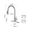 Single Handle High Arc Brushed Nickel Pull out Kitchen Faucet,Single Level Stainless Steel Kitchen Sink Faucets with Pull down Sprayer