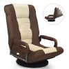 360-Degree Swivel Gaming Floor Chair with Foldable Adjustable Backrest