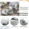 Orisfur. 360¬∞ Swivel Accent Barrel Chair with Storage Ottoman & 4 Pillows, Modern Linen Leisure Chair Round Accent for Living Room