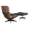 Large Version Genuine Leather Lounge Chair Club Seat Armchair Ottoman 8 Layer Plywood Frame Living Room Furniture