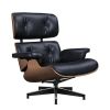 Large Version Genuine Leather Lounge Chair Club Seat Armchair Ottoman 8 Layer Plywood Frame Living Room Furniture