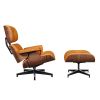 Large Version Genuine Leather Lounge Chair Club Seat Armchair Ottoman 8 Layer Plywood Frame Living Room Furniture