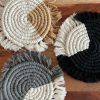 Macram√© Drink Coasters;  (7inch)