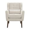 Modern Accent Chair Upholstered Foam Filled Living Room Chairs Comfy Reading Chair Mid Century Modern Chair with Chenille Fabric Lounge Arm Chairs Arm